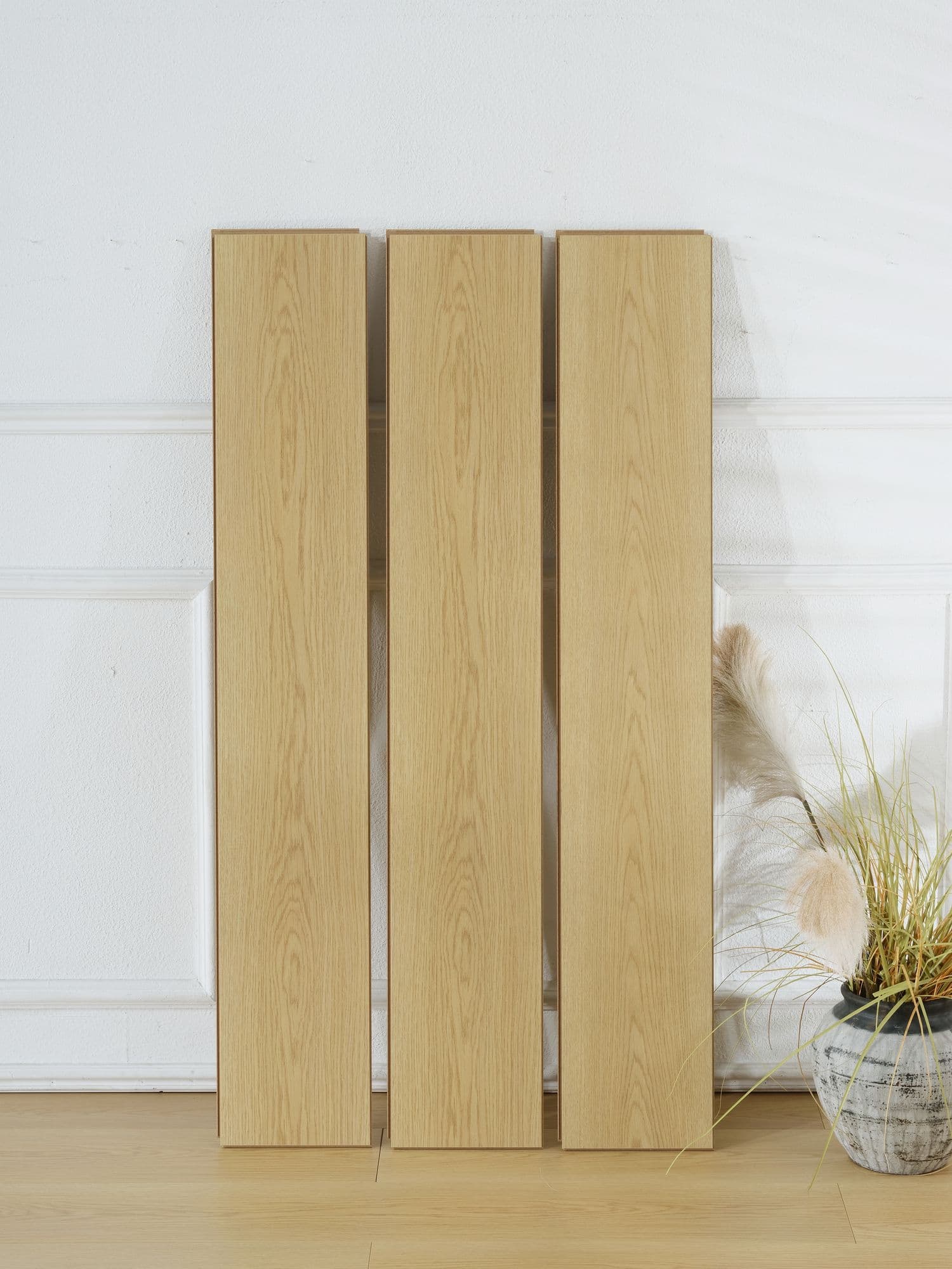 Sand Oak F807 laminate flooring - real production board