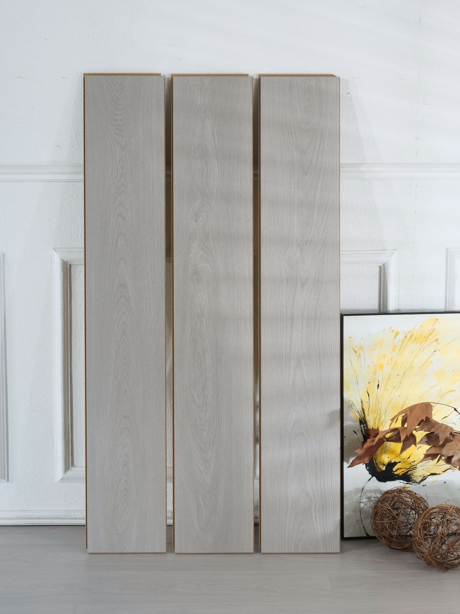 Driftwood F802 laminate flooring - real production board