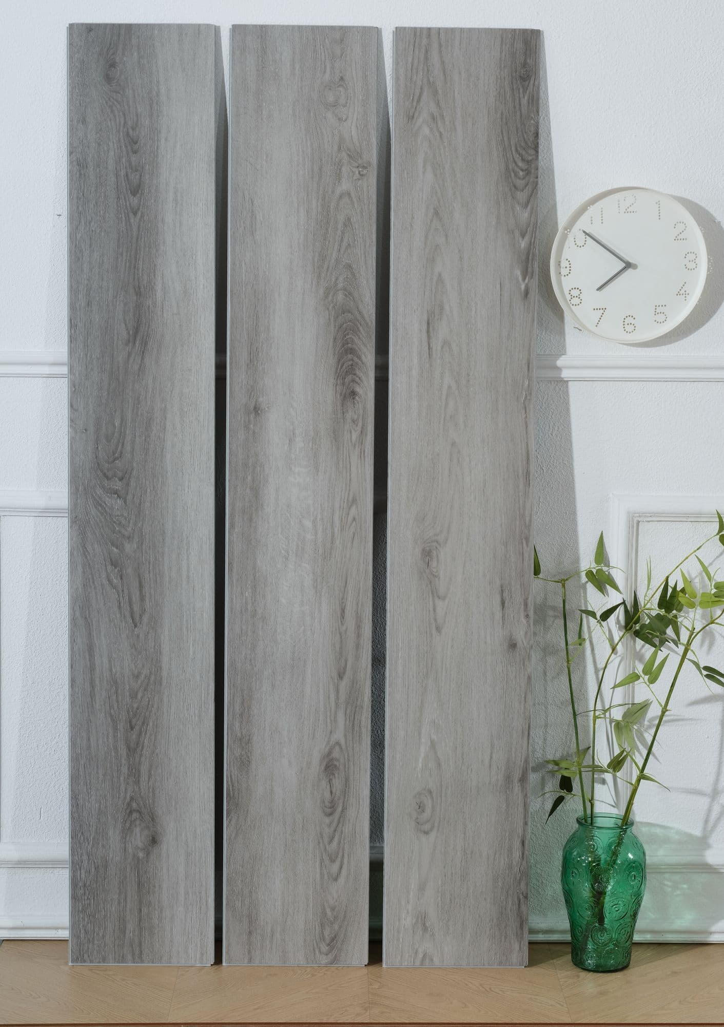 Grey Oak flooring - real production board photo