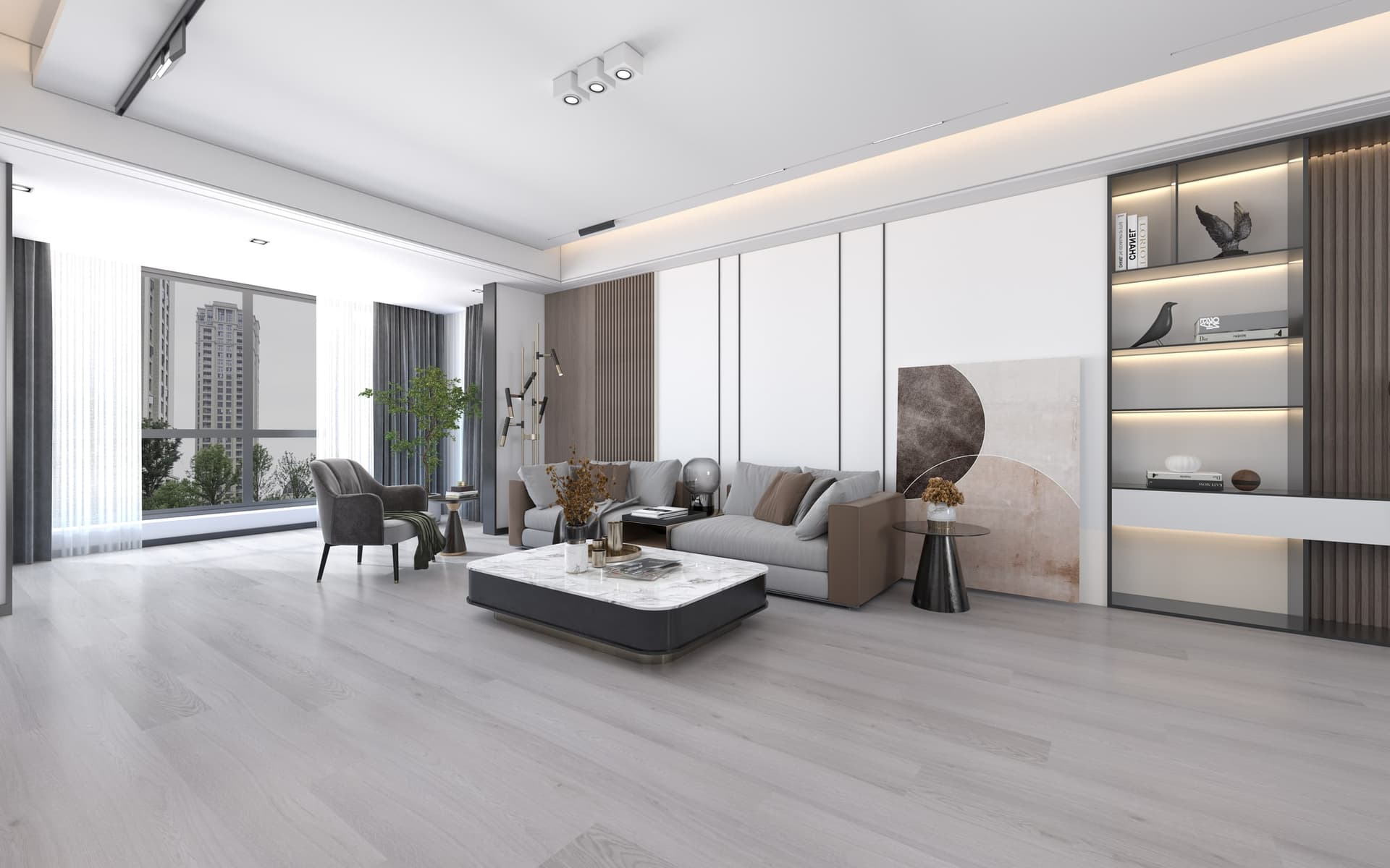 SPC Flooring - Light Grey design